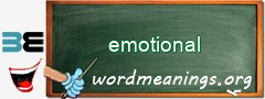 WordMeaning blackboard for emotional